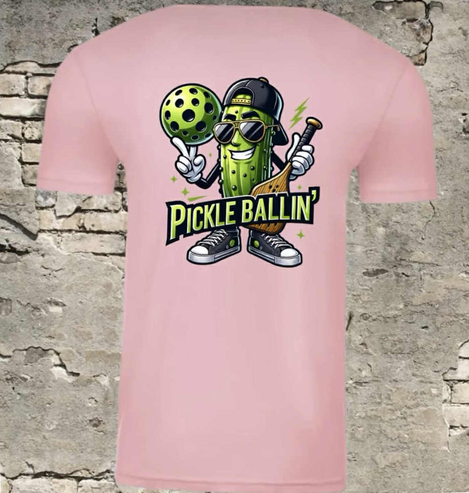 Pickle Ballin' Tee - Pink