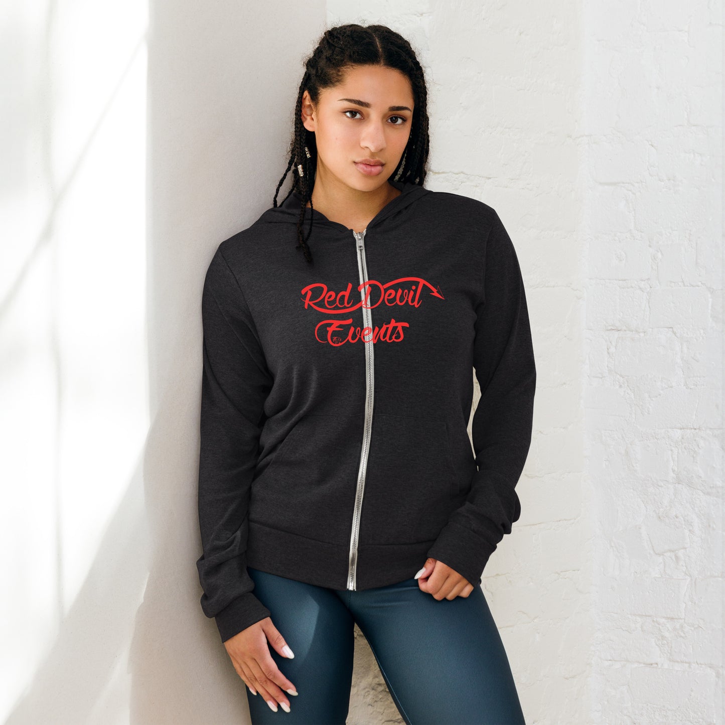 Red Devil Events Unisex Zip Hoodie