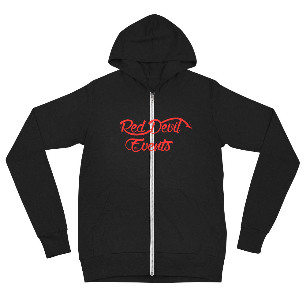 Red Devil Events Unisex Zip Hoodie