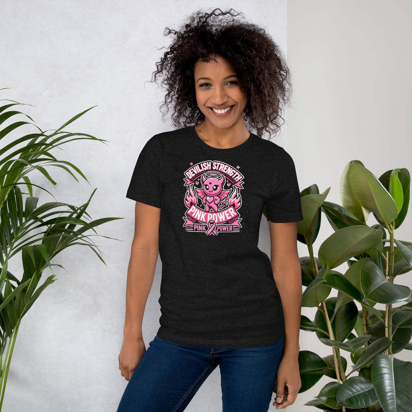 Devilish Strength Pink Power Unisex T-shirt