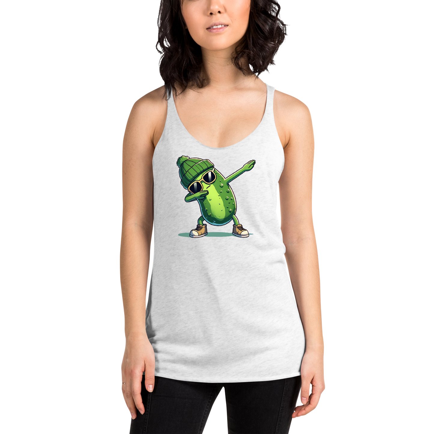 Dabbing Pickle Women's Racerback Tank