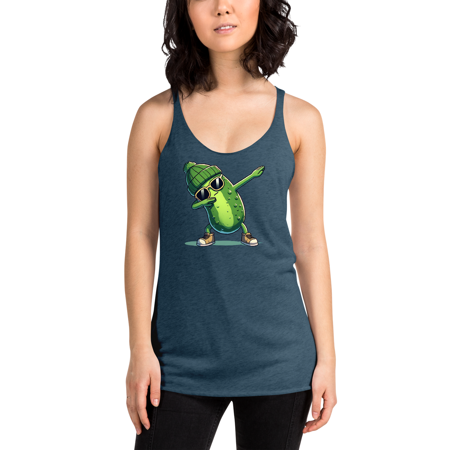 Dabbing Pickle Women's Racerback Tank