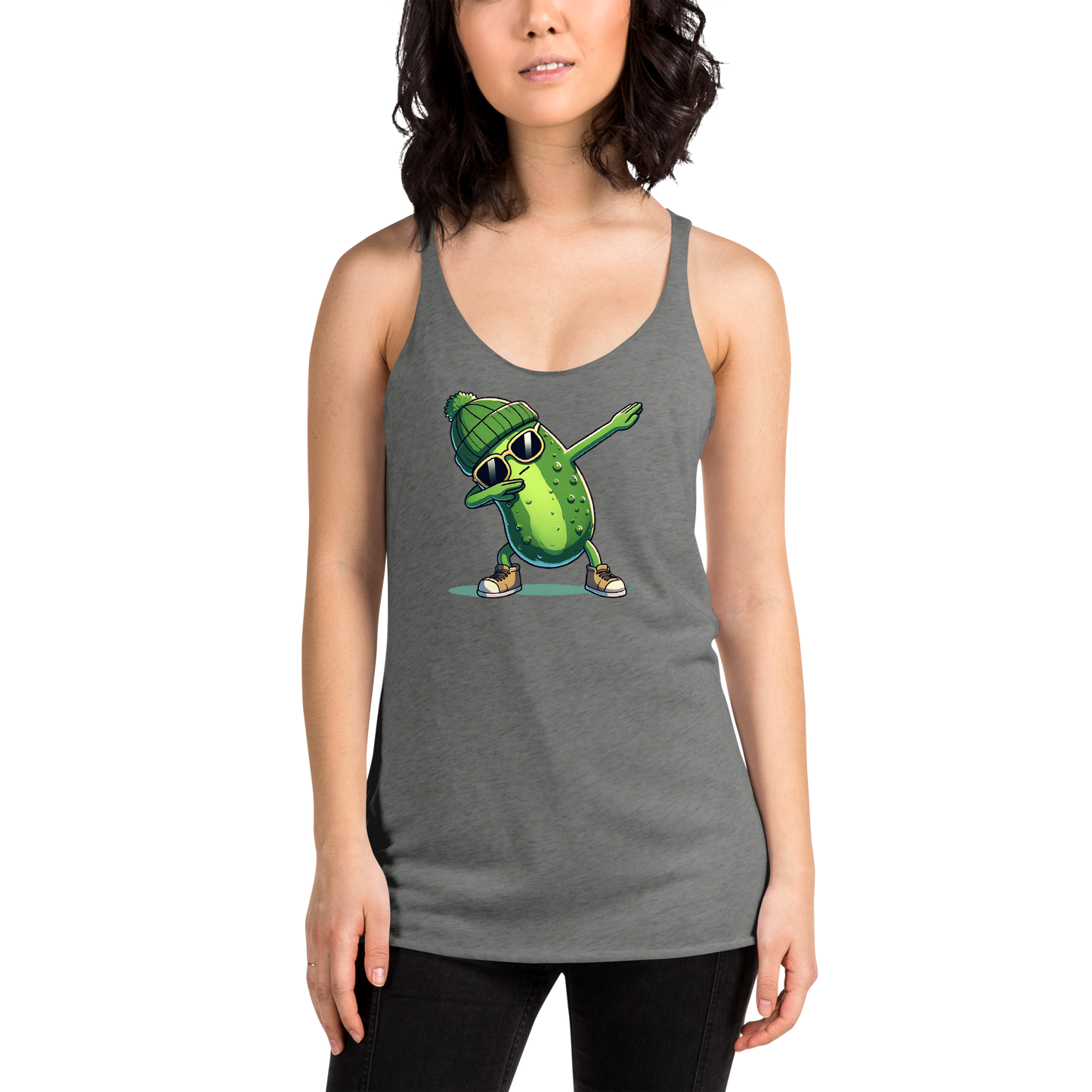 Dabbing Pickle Women's Racerback Tank