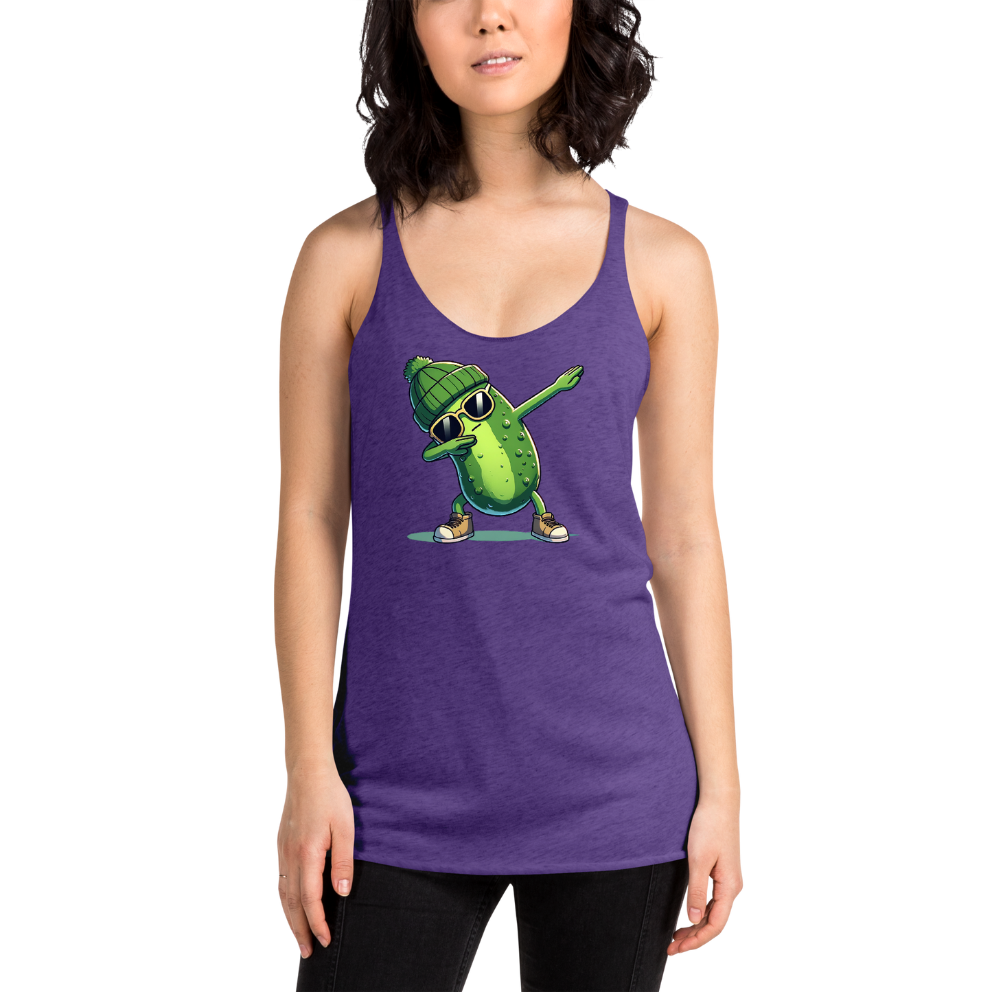 Dabbing Pickle Women's Racerback Tank