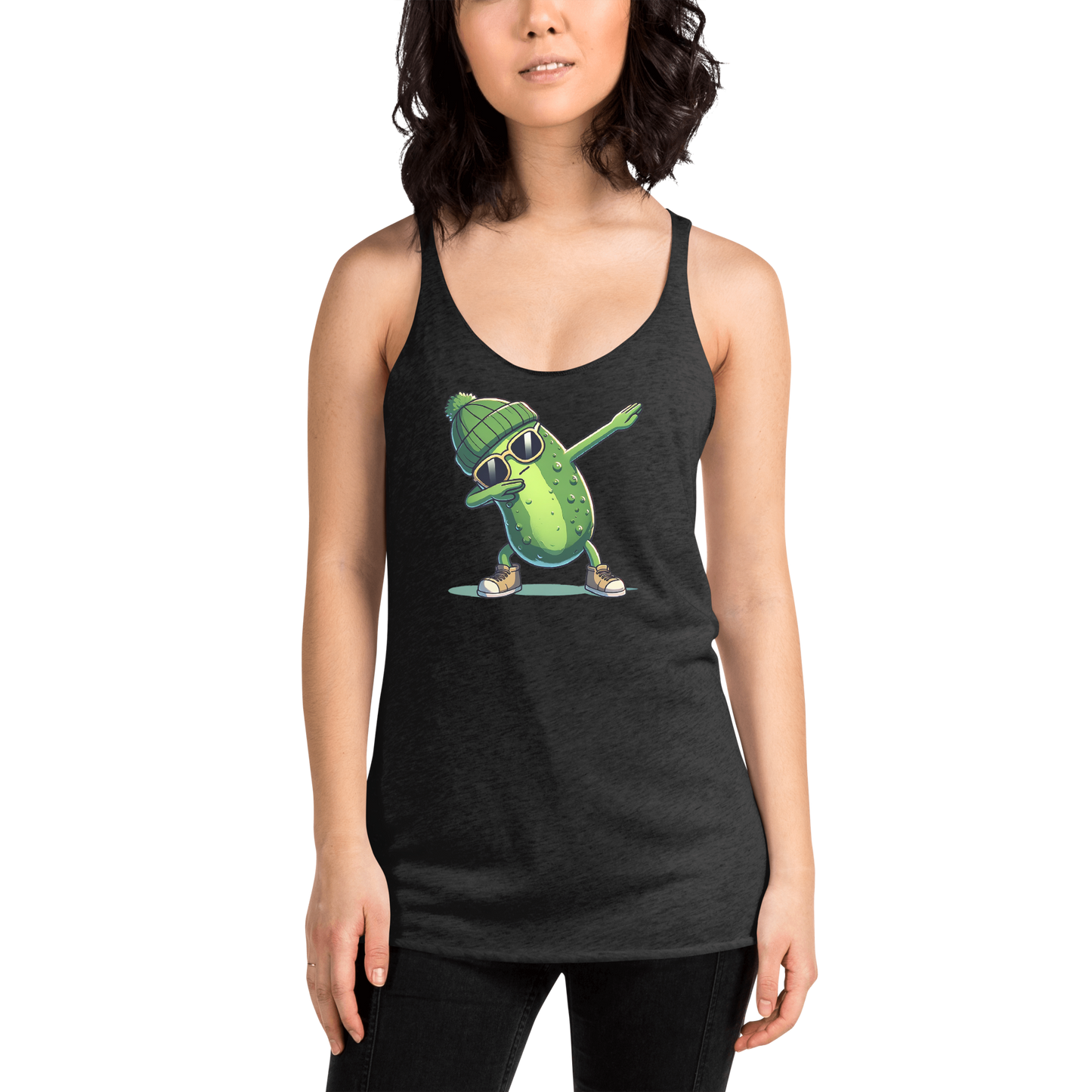 Dabbing Pickle Women's Racerback Tank