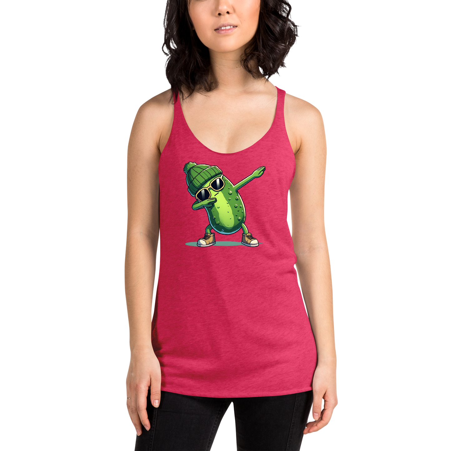 Dabbing Pickle Women's Racerback Tank