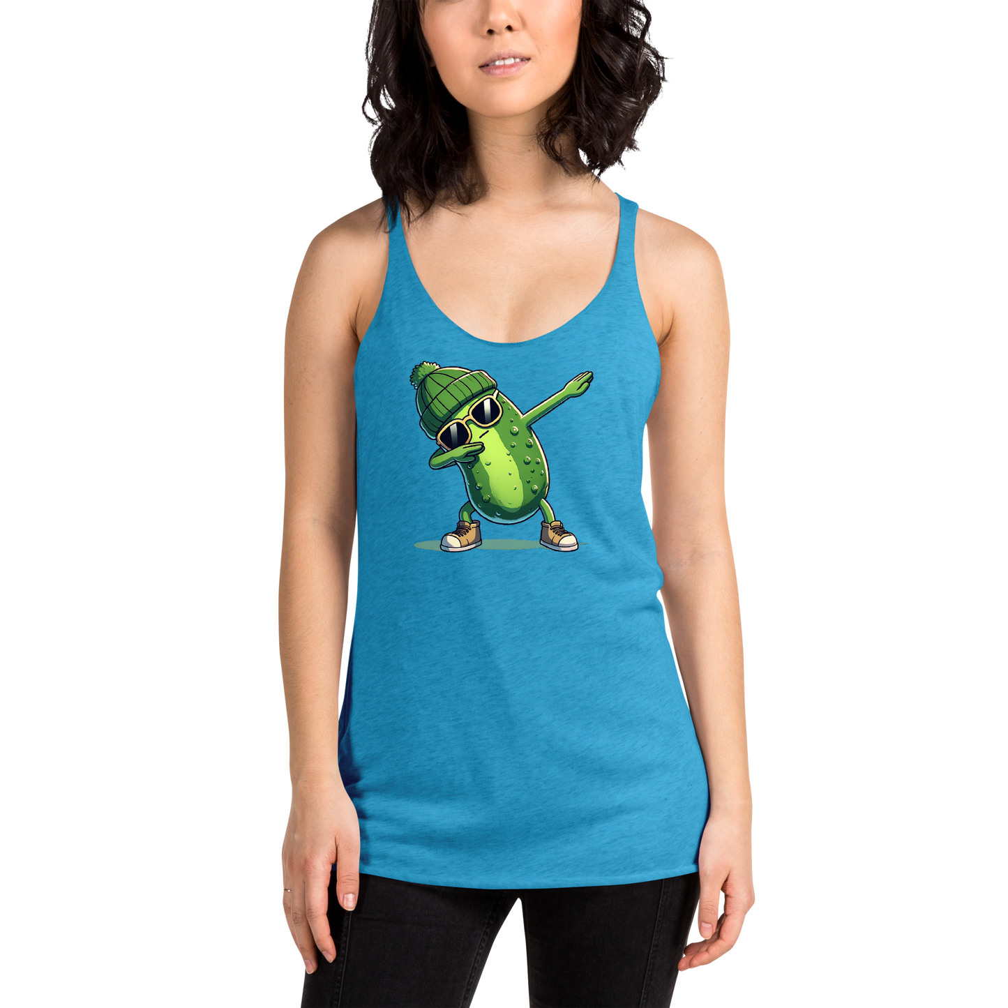 Dabbing Pickle Women's Racerback Tank